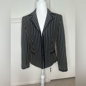 Talbots Black and White Polka Dot Blazer size 8